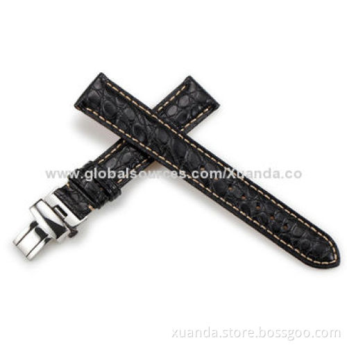 Free logo customized size genuine leather watch straps with simple style are best seller
